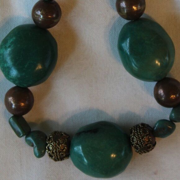 Natural Turquoise and Copper 8" Bracelet NWOT - Picture 5 of 7